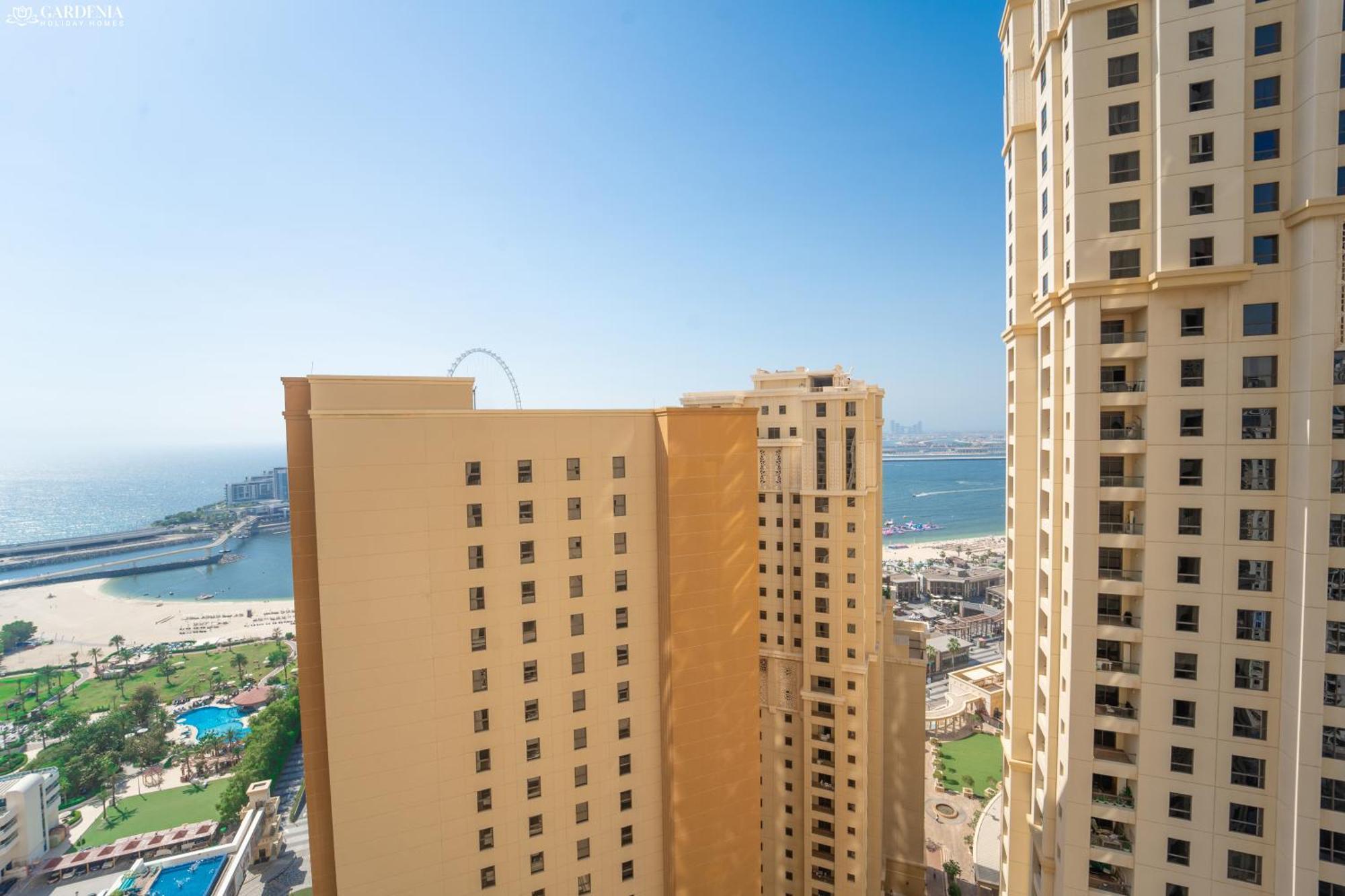 Jbr Amwaj 4 , Upgraded Sea And Ain Dubai Views, 2M Walk To Beach By Gardenia Suitse מראה חיצוני תמונה