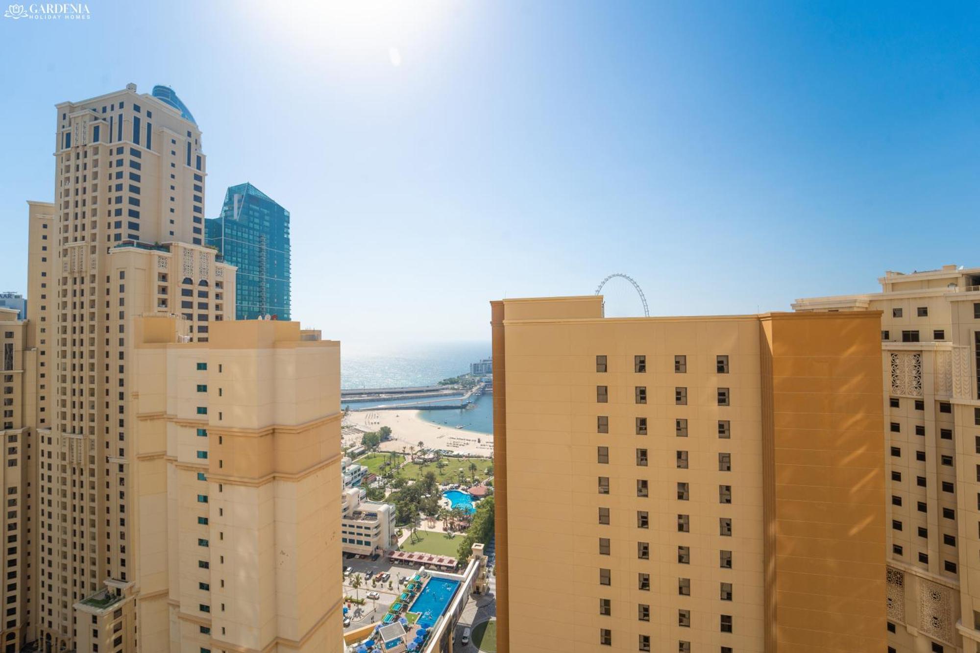 Jbr Amwaj 4 , Upgraded Sea And Ain Dubai Views, 2M Walk To Beach By Gardenia Suitse מראה חיצוני תמונה