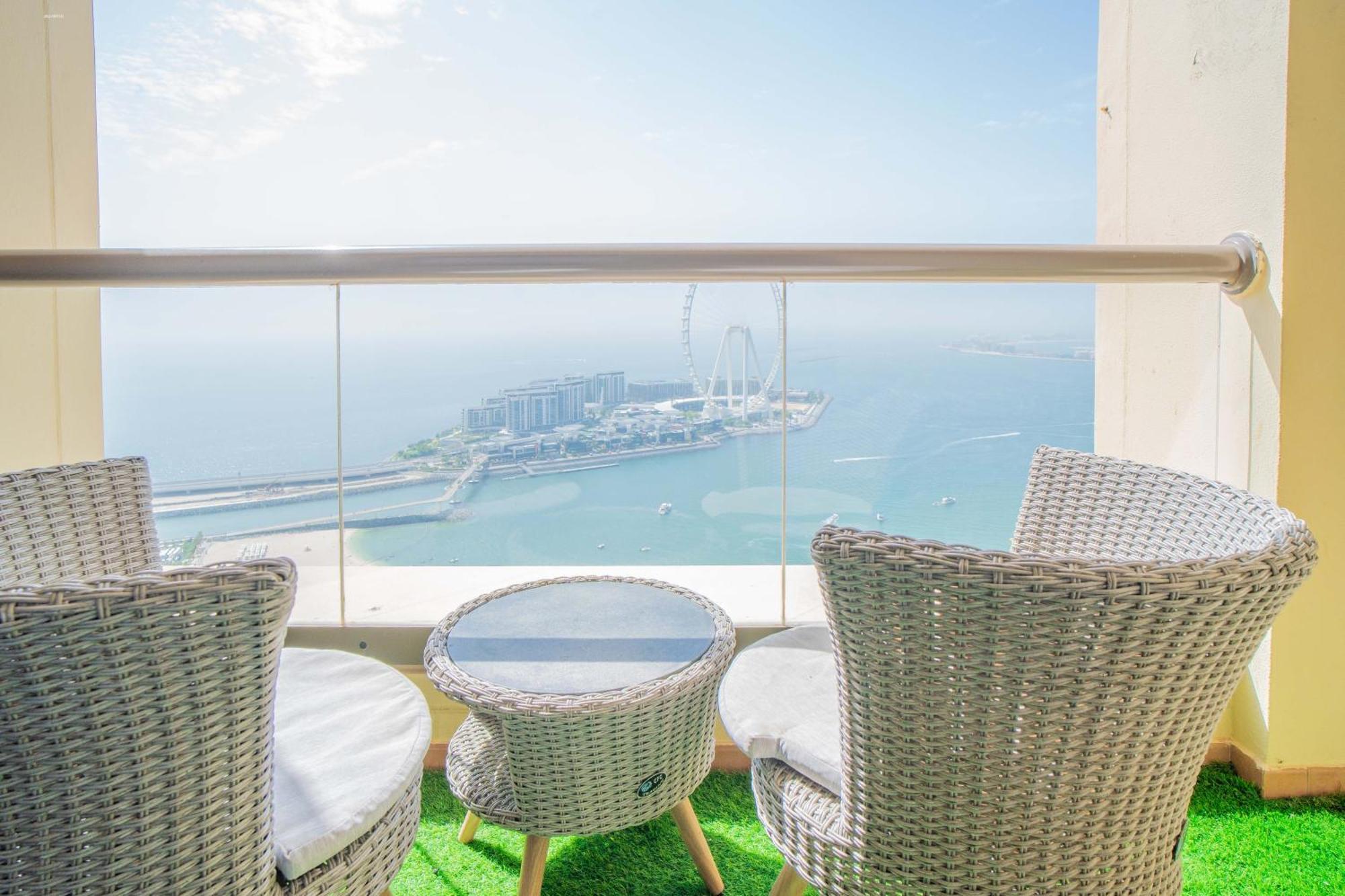 Jbr Amwaj 4 , Upgraded Sea And Ain Dubai Views, 2M Walk To Beach By Gardenia Suitse מראה חיצוני תמונה