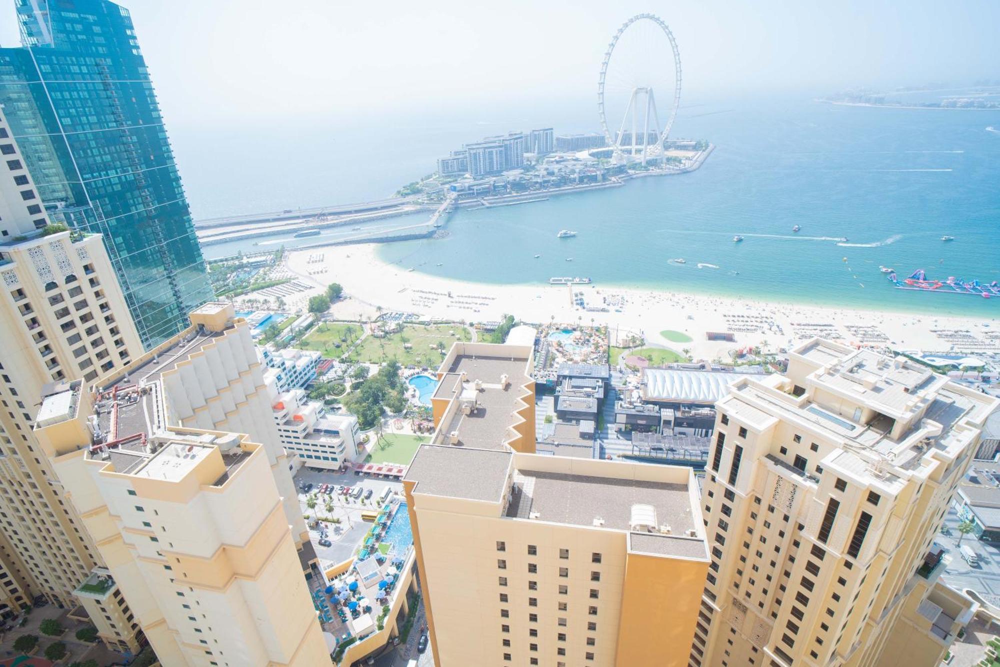 Jbr Amwaj 4 , Upgraded Sea And Ain Dubai Views, 2M Walk To Beach By Gardenia Suitse מראה חיצוני תמונה