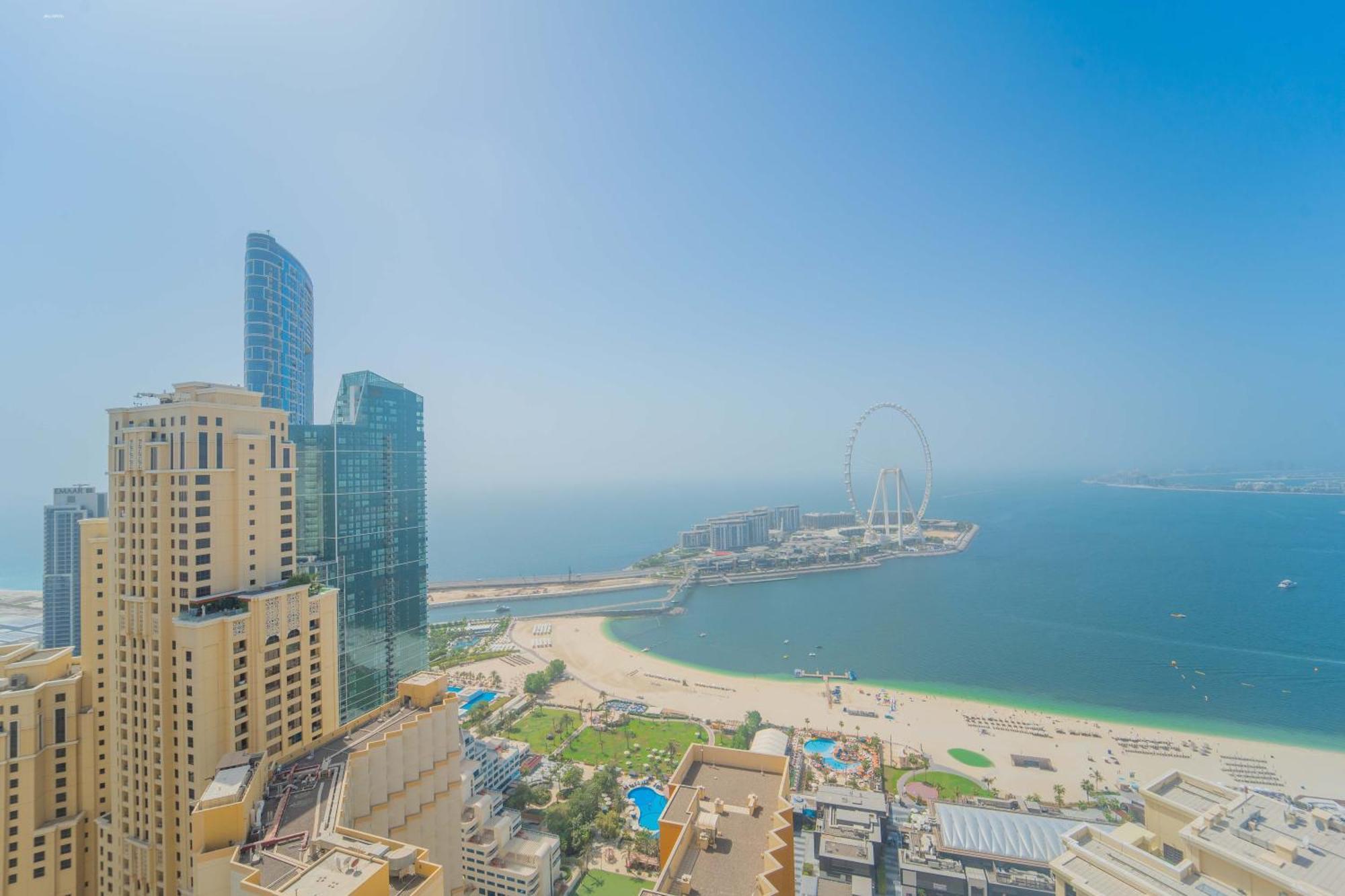 Jbr Amwaj 4 , Upgraded Sea And Ain Dubai Views, 2M Walk To Beach By Gardenia Suitse מראה חיצוני תמונה