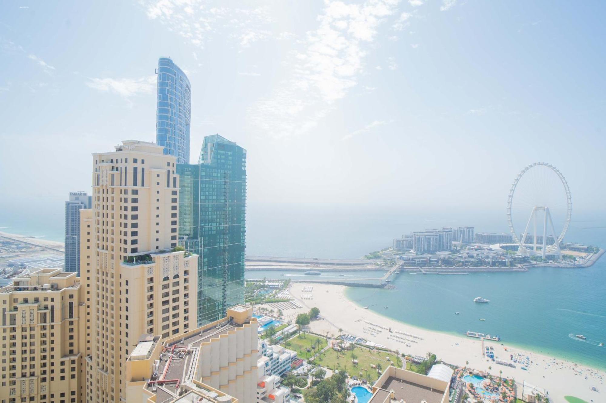 Jbr Amwaj 4 , Upgraded Sea And Ain Dubai Views, 2M Walk To Beach By Gardenia Suitse מראה חיצוני תמונה